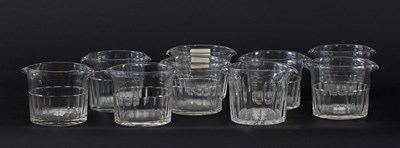 Lot 373 - A set of six double lipped wine glass rinsers,...