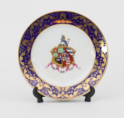 Lot 387 - A Derby armorial plate, the fictional...