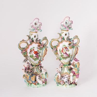 Lot 388 - A pair of Samson (Paris) figural pot-pourri...