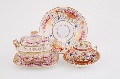 Lot 400 - A Derby coffee can and saucer, circa 1800,...