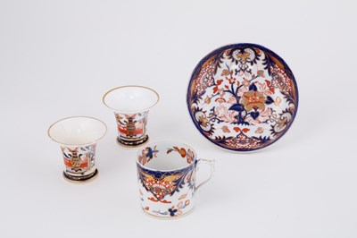 Lot 425 - A pair of miniature Spode Imari vases, pattern...