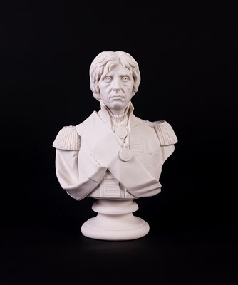 Lot 443 - A John Rose & Co. parian bust of Lord Nelson,...