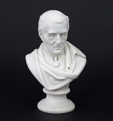 Lot 444 - A parian bust of the Duke of Wellington...