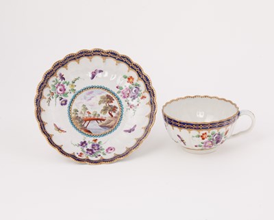 Lot 472 - A Worcester teacup and saucer of Lord Henry...