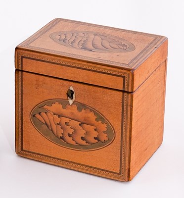 Lot 478 - A late 18th Century satinwood rectangular tea...