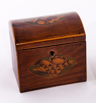 Lot 482 - A late 18th Century walnut tea caddy, the dome...