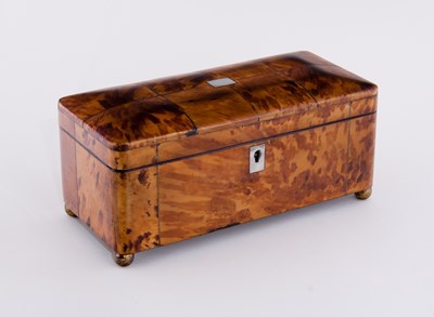 Lot 500 - A George III tortoiseshell rectangular tea...