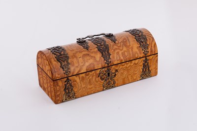 Lot 505 - A Victorian pollard oak glove box with pierced...