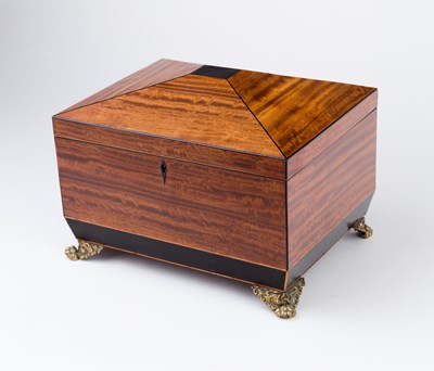 Lot 512 - A Regency satinwood rectangular sewing box,...