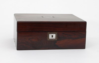 Lot 519 - A mid 19th Century rosewood work box (gutted),...