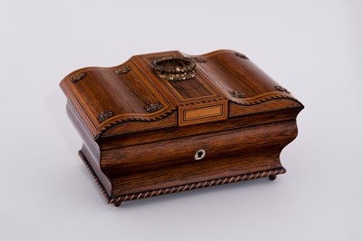 Lot 536 - A mid 19th Century rosewood work box of...