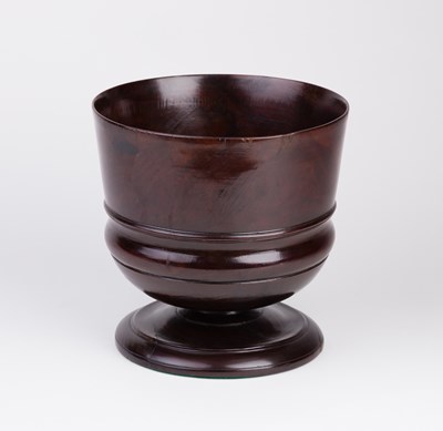 Lot 546 - An 18th century lignum vitae wassail bowl, the...