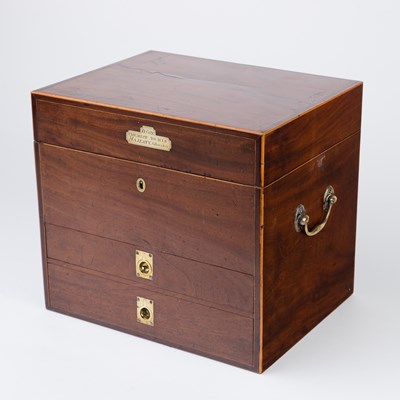 Lot 547 - A late Regency apothecary's chest, cross...