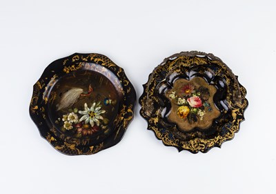 Lot 563 - A Victorian papier-mache circular plate,...