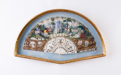 Lot 580 - An early 19th Century painted fan, The...