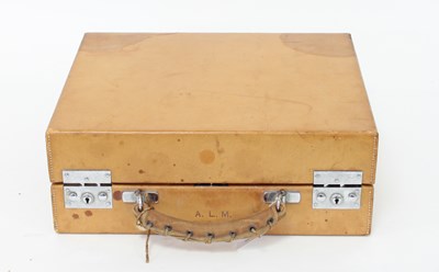 Lot 17 - An Asprey leather dressing case, fitted with...