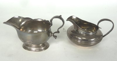 Lot 25 - A George IV silver cream jug, Rebecca Emes &...