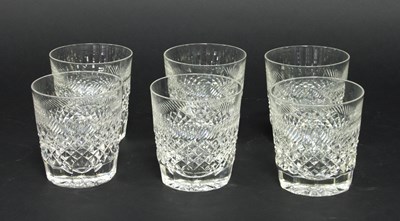 Lot 81 - Six cut glass tumblers