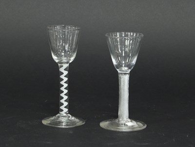 Lot 89 - An 18th Century cordial glass with spiral...