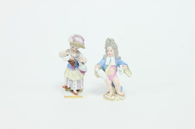 Lot 107 - A 19th Century Meissen figure of a girl...