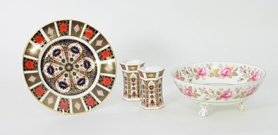 Lot 109 - A pair of Royal Crown Derby hexagonal spill...