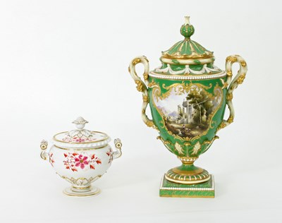 Lot 112 - A Royal Worcester two-handled vase painted a...