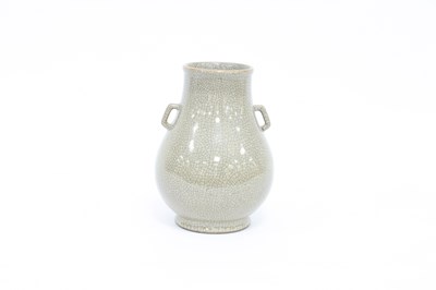 Lot 156 - A Chinese Ge-type two-handled vase, 19th...