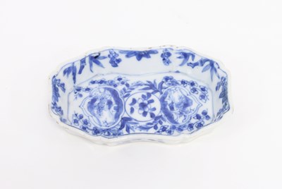 Lot 168 - A Chinese blue and white pen tray, early 18th...