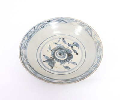 Lot 175 - A provincial Chinese blue and white plate...