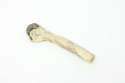 Lot 190 - A Japanese carved bone parasol handle, circa...