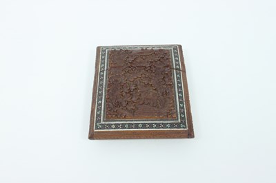 Lot 199 - An Indian sadeli and carved inlaid card case...