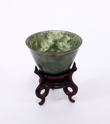 Lot 218 - A small green jade/nephrite bowl, 5.5cm...