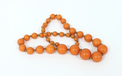 Lot 235 - A necklace of thirty-six graduating spherical...