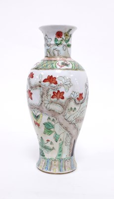 Lot 238 - A famille verte baluster vase, 19th/20th...