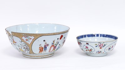 Lot 287 - A large Chinese famille rose punch bowl,...