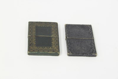 Lot 349 - Two tooled leather card cases