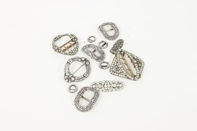 Lot 351 - A small collection of belt and shoe buckles to...