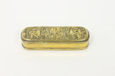 Lot 364 - A Flemish brass tobacco box commemorating the...