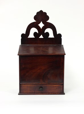 Lot 368 - A 19th Century mahogany candle box with...