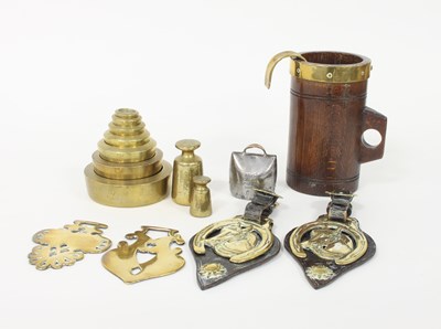 Lot 374 - A steel and brass measure by W. Oliphant, a...