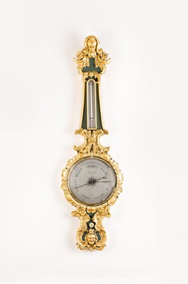 Lot 429 - A fine two-piece wheel barometer, Bregazzi and...