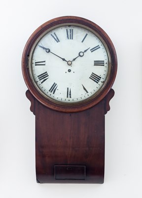 Lot 459 - A Regency mahogany wall clock with a circular...