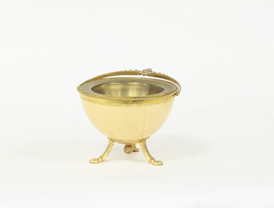 Lot 505 - An ostrich egg bowl with gilt metal mounts,...