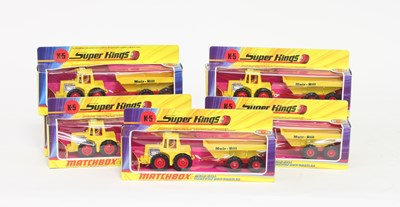 Lot 553 - Matchbox Super Kings construction vehicles,...