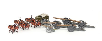 Lot 575 - A Britains field gun pulled by a team of six...