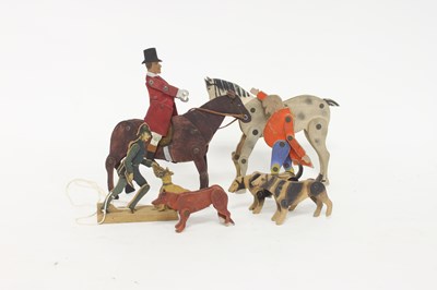 Lot 576 - An Edwardian painted toy hunt, comprising two...