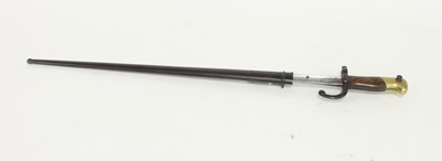 Lot 600 - A French model 1874 Gras sword bayonet with...