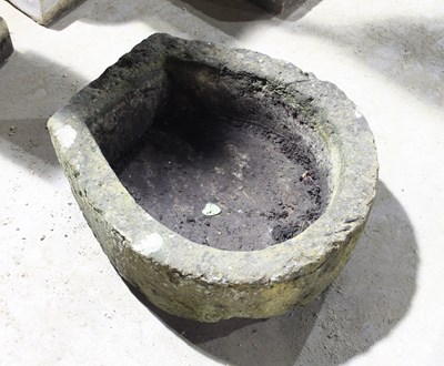 Lot 690 - A pear-shaped stone trough, 53cm wide