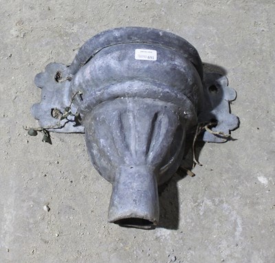 Lot 691 - A lead hopper, 34cm high