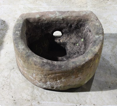 Lot 693 - A small stone trough, 45cm x 54cm